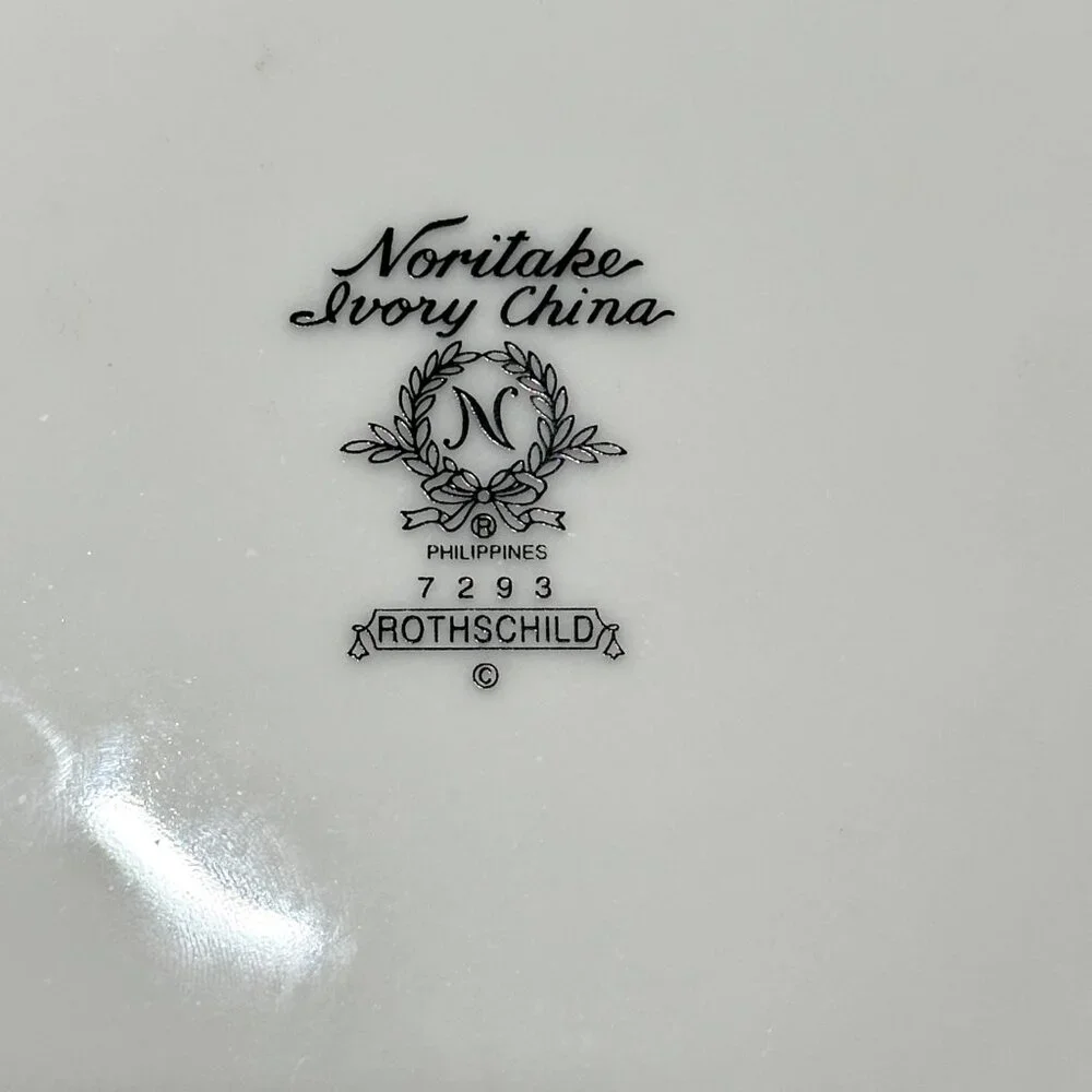 Set of 4 Noritake Rothschild Salad Plates 7293 Ivory China 8.25 Inch Cottagecore